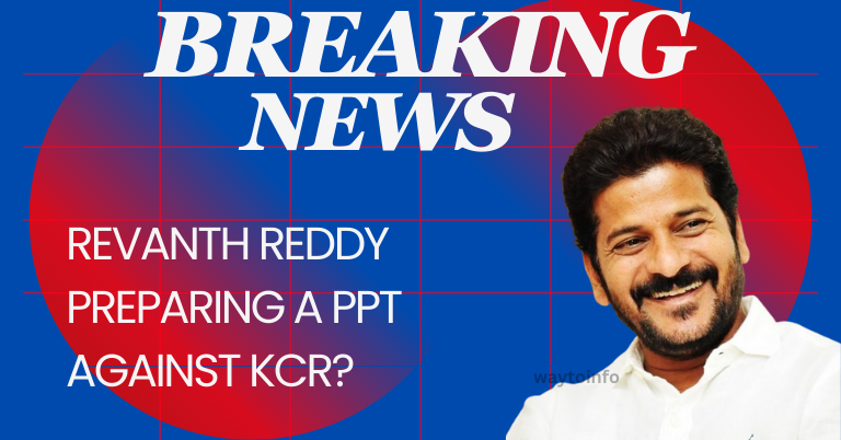 Revanth Reddy Preparing a PPT Against KCR