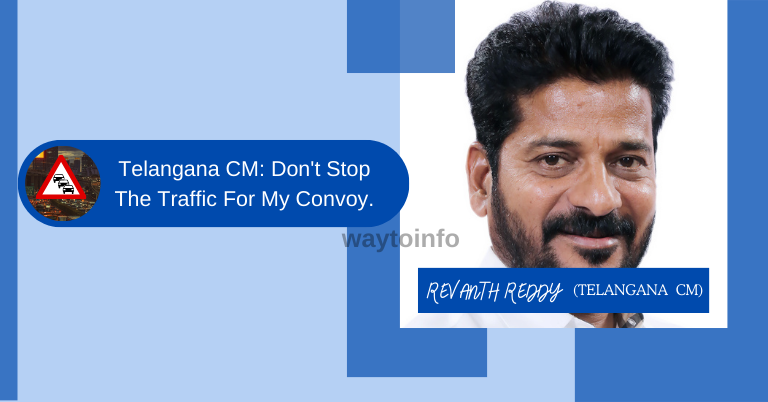 Telangana CM Don't Stop The Traffic For My Convoy.