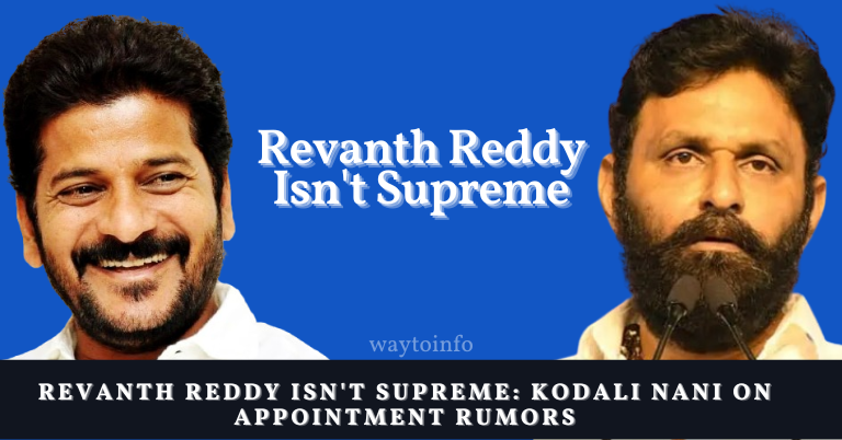 Revanth Reddy Isn't Supreme: Kodali Nani on Appointment Rumors
