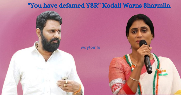 ''You have defamed YSR'' Kodali Warns Sharmila.