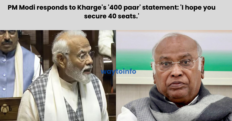 PM Modi responds to Kharge's '400 paar' statement: 'I hope you secure 40 seats.'