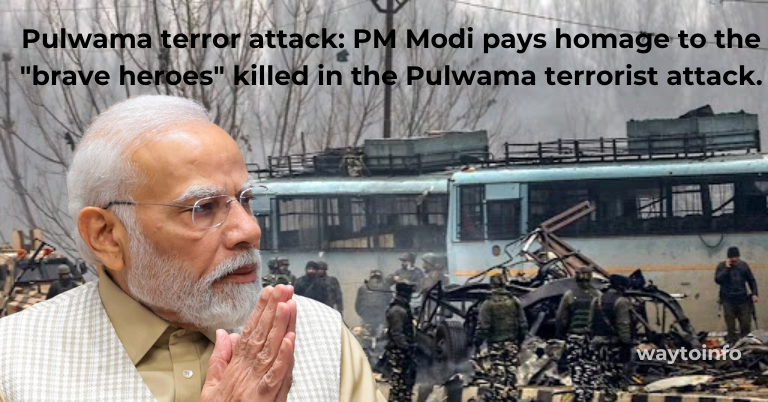 Pulwama terror attack: PM Modi pays homage to the "brave heroes" killed in the Pulwama terrorist attack.