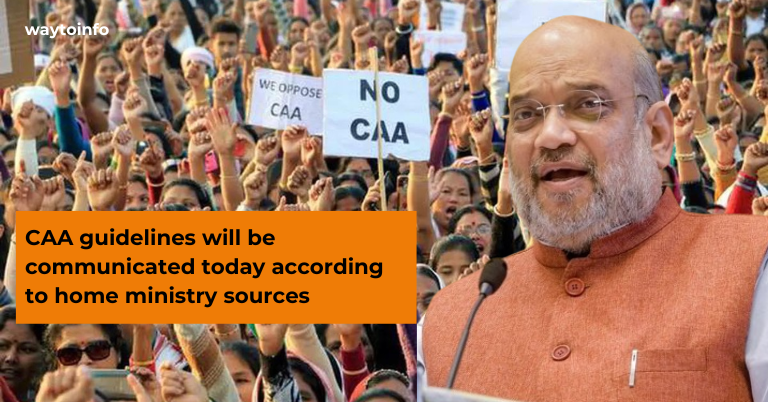 CAA guidelines will be communicated today according to home ministry sources