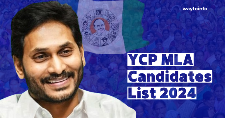 YCP MLA Candidates List 2024